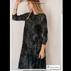 Midi tie dye dress